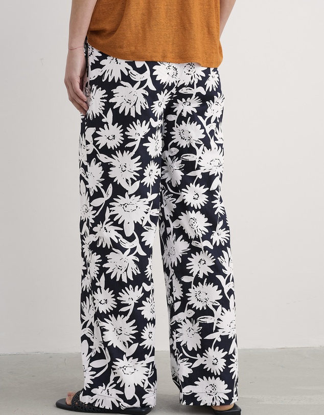 Seasalt - Seasalt Cornwall Navy Poolfield Organic Cotton Printed Trousers
