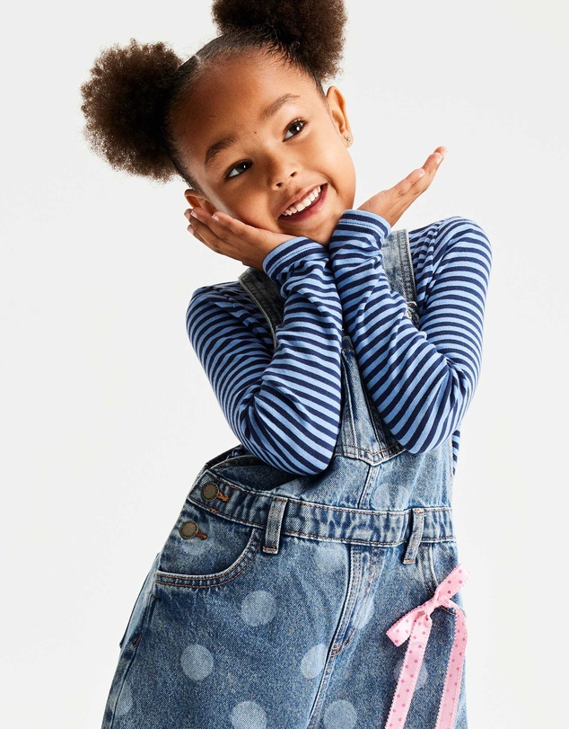Cotton On Kids - Barrel Leg Denim Overall