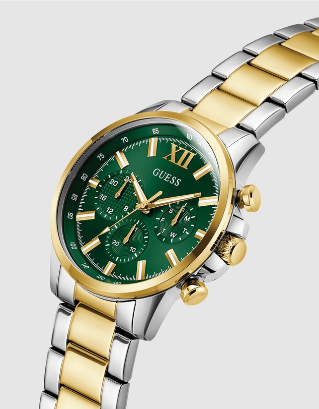 GUESS - Guess Men's 2-Tone 44mm Multi-function Watch