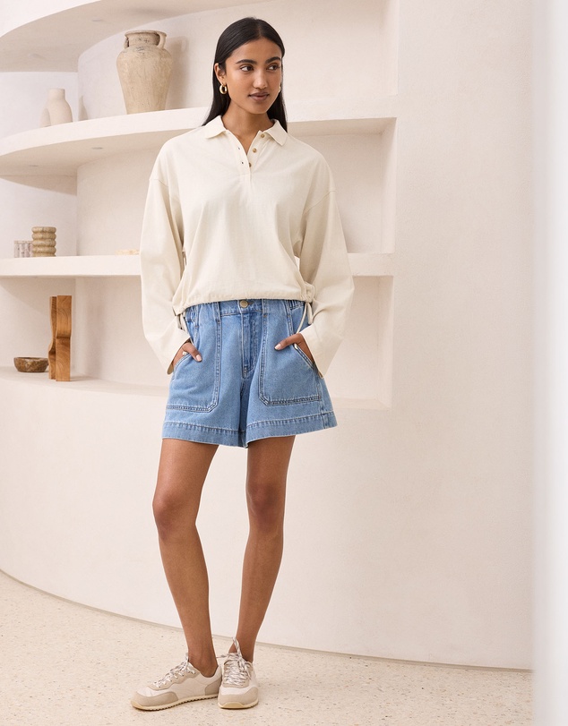 Ceres Life - Elke Collared Tie Top