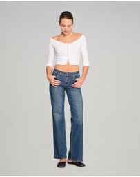 Love and Nostalgia - Sugar Baby White Rib Top