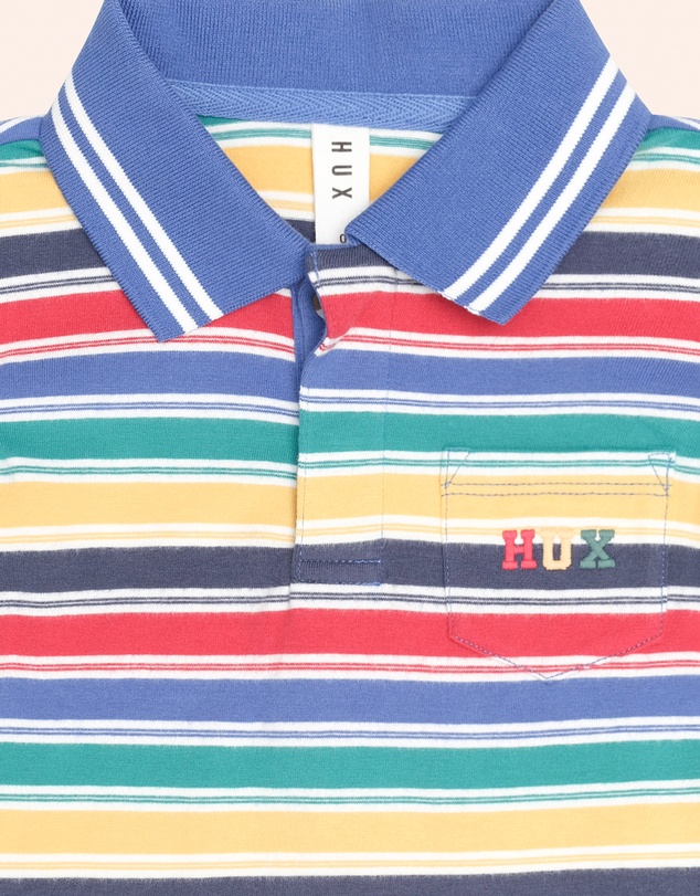 Huxbaby - Vintage Stripe Hux Embroidered Polo - Babies-Teens