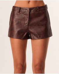 SNDYS - Wendy Croc Mini Shorts