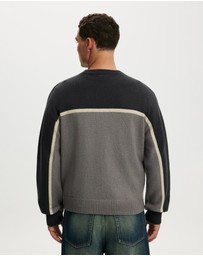 Cotton On - Panelled Crew Knit