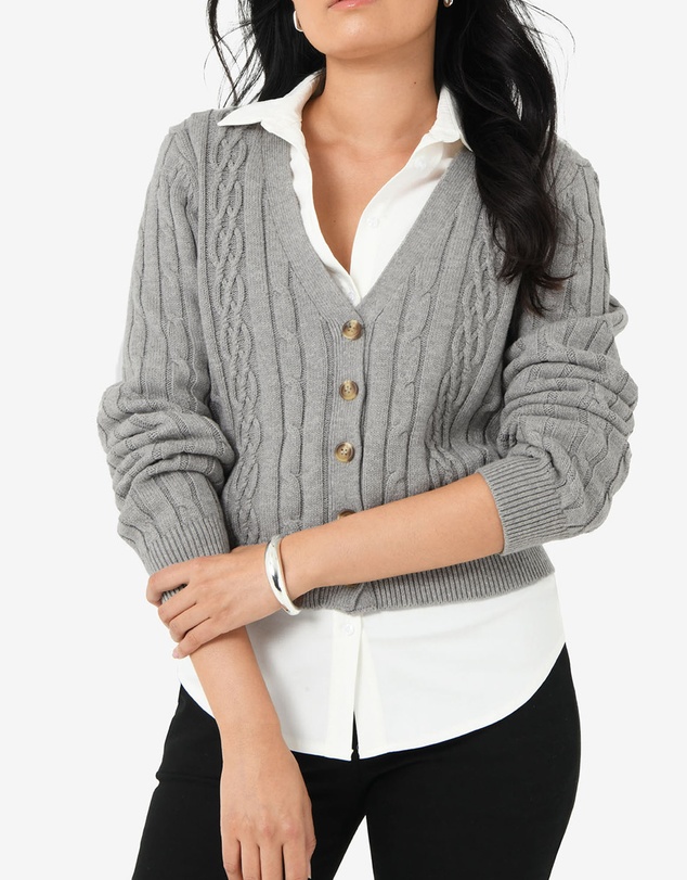 Forcast - Rhodes Cable Knit Cardigan
