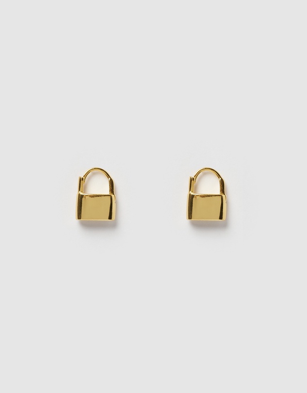 Izoa - Locked Huggie Earrings