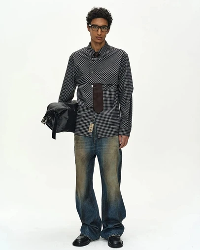 Andersson Bell - Maey Check Layered Shirt