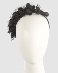 Max Alexander - Black Flowers Fascinator