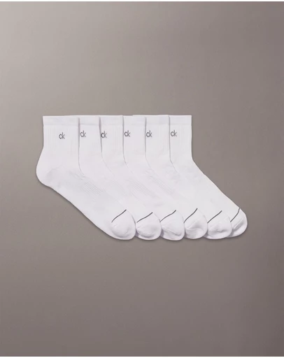 Calvin Klein - 6-Pack Athletic Cushion Quarter Socks