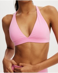 Cotton On Body Active - Ultra Soft Deep Plunge Cross Back Crop