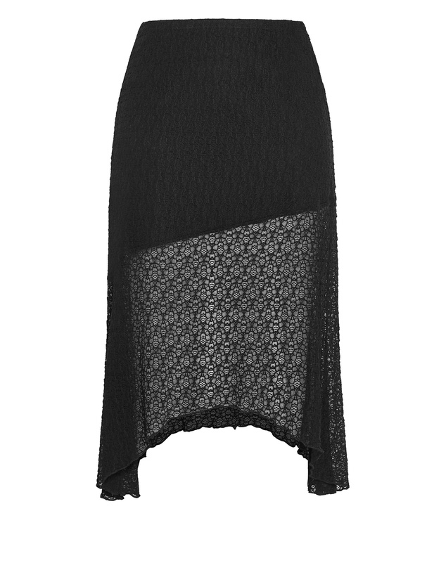City Chic - Plus sizeBrie Lace Knit Skirt - black