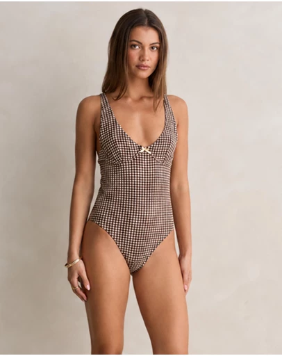 Rhythm - Lola Check Underwire One Piece - ICONIC EXCLUSIVE