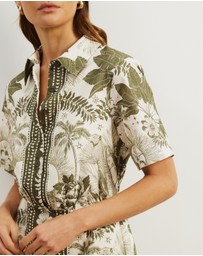 Atmos&Here - Remi Linen Blend Mini Shirt Dress