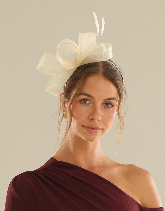 Morgan & Taylor - Nyla Fascinator in Beige