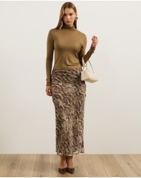 Atmos&Here - Keira Snake Print Maxi Skirt