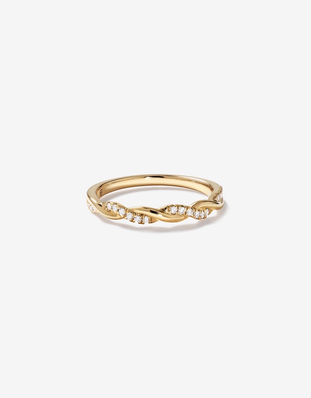 Michael Hill - 0.11 Carat TW Diamond Twist Wedding Ring in 14kt Yellow Gold