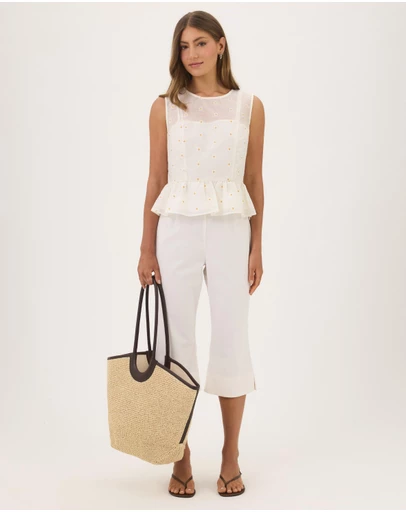 Atmos&Here - Lila Babydoll Floral Organza Top