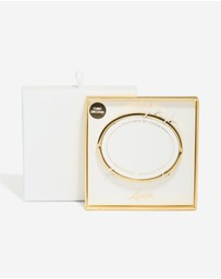 Lovisa - Waterproof Gold Plated Stainless Steel Cubic Zirconia Heart Bangle