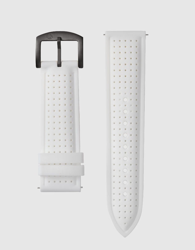 Maxum - Raglan Band White Silicone Strap Black Buckle