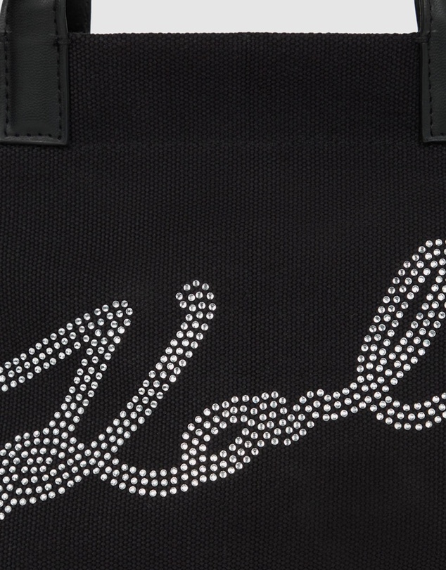 Karl Lagerfeld - K/Signature East-West Rhinestone Mini Tote Bag