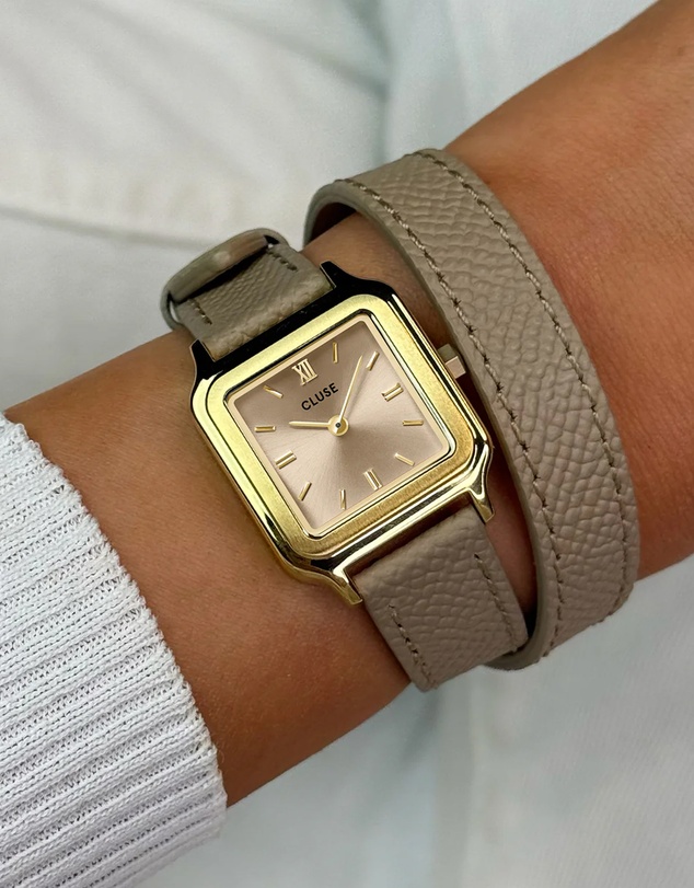Cluse - Gracieuse Petite Double Leather Rugby Tan/Gold