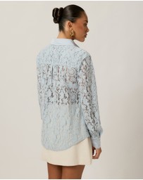 Tussah - Lace Satin Trim Shirt