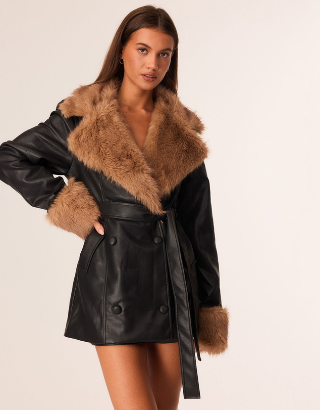 SNDYS - Cedric Faux Fur Leather Jacket