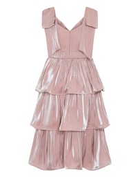 City Chic - Plus size Betty Bow Midi Dress - pink champagne