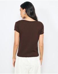 AERE - Lee Organic Cotton Knit Top