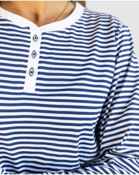 Sant And Abel - Women's Marina Jersey Knit Stripe Long PJ Set