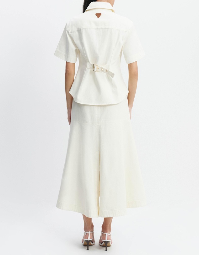 Aje Studio - Elsie Denim Belted Shirt