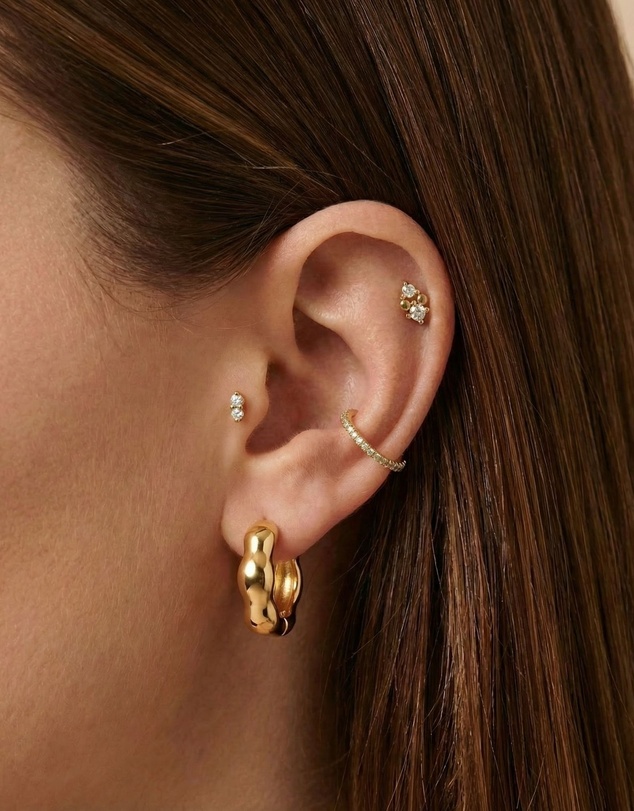 HOUSE OF SLANI - Sia Flat Back Ear Piercing Studs