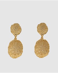 Meshca - Coral Textured Earrings