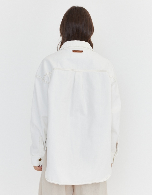 ALEXANDRA - Basen Shacket White Denim
