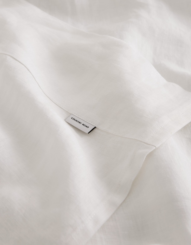 Country Road - Skye Linen King Flat Sheet