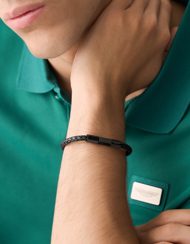 Aston Martin - TKS Gun and Black Braided Leather Bracelet
