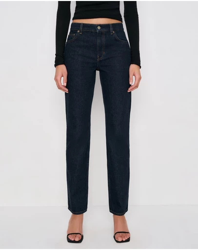 Reformation - Greer Mid Rise Straight Jeans