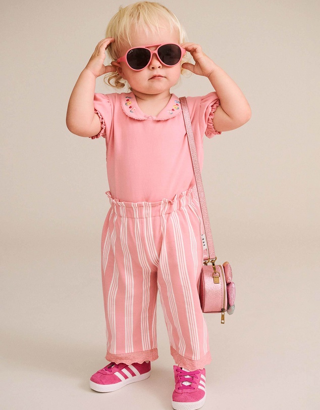 Huxbaby - Floral Collar Puff Sleeve Tee - Babies-Kids
