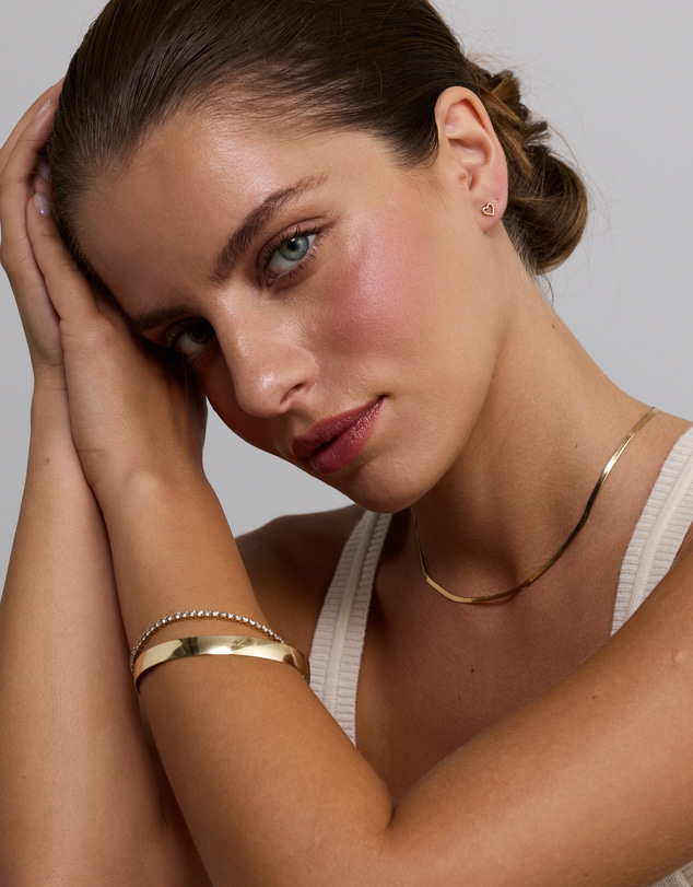 Michael Hill - Open Heart Stud Earrings in 10kt Yellow Gold