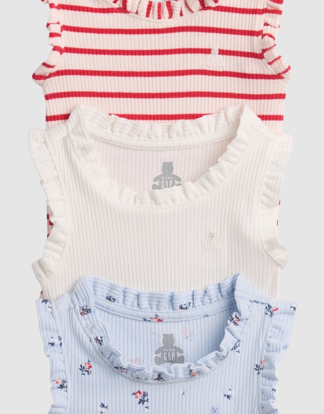 GAP - 3-Pack SL Tiny Rib Bodysuit - Babies