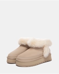 EVERAU - Australian Shepherd Ugg Frovia Platform Cow Suede Upper UGG Boots