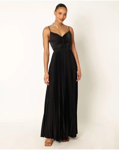 Petal & Pup - Naira Pleated Maxi Dress - Black