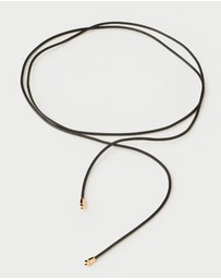 PDPAOLA - Dana Leather Bow Necklace