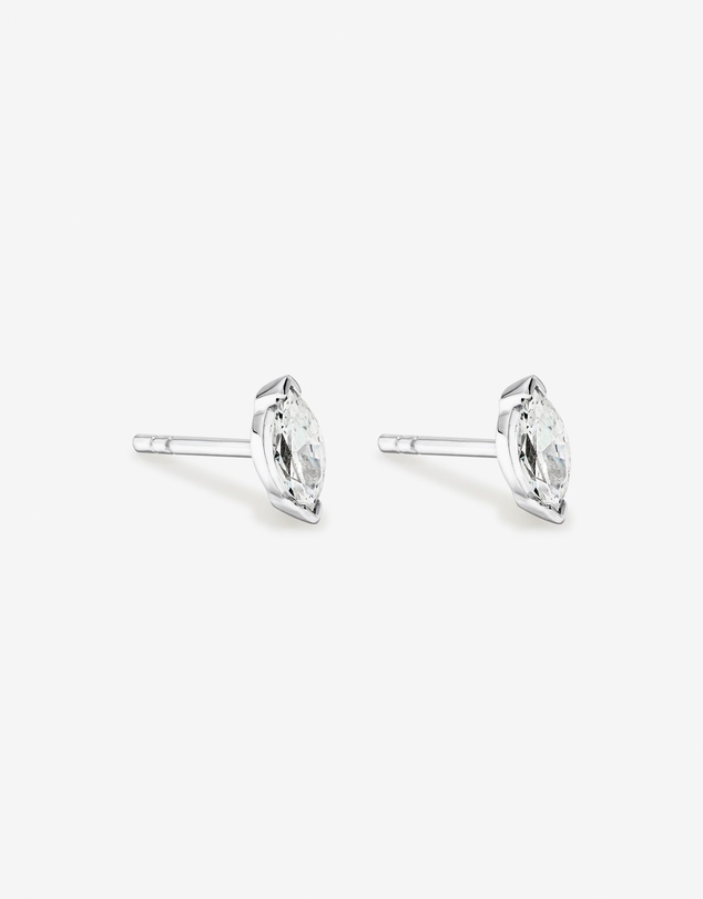 Michael Hill - 6mm Marquise-Cut Cubic Zirconia Solitaire Stud Earrings in Sterling Silver