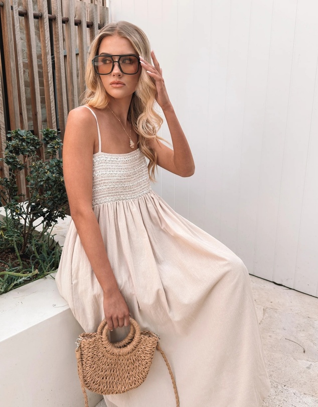 Esther & Co - Ilyndra Dress - Beige Multi