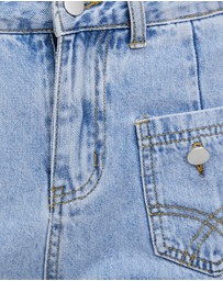 KAJA Clothing - Petite Mom Ula Jeans - Light Blue