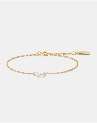 Ania Haie - Ania Haie Gold Shell Pearl Cluster Bracelet