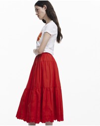 Desigual - Layered broderie detail Skirt