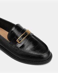 Wittner - Bennett Croc Embossed Leather Loafers