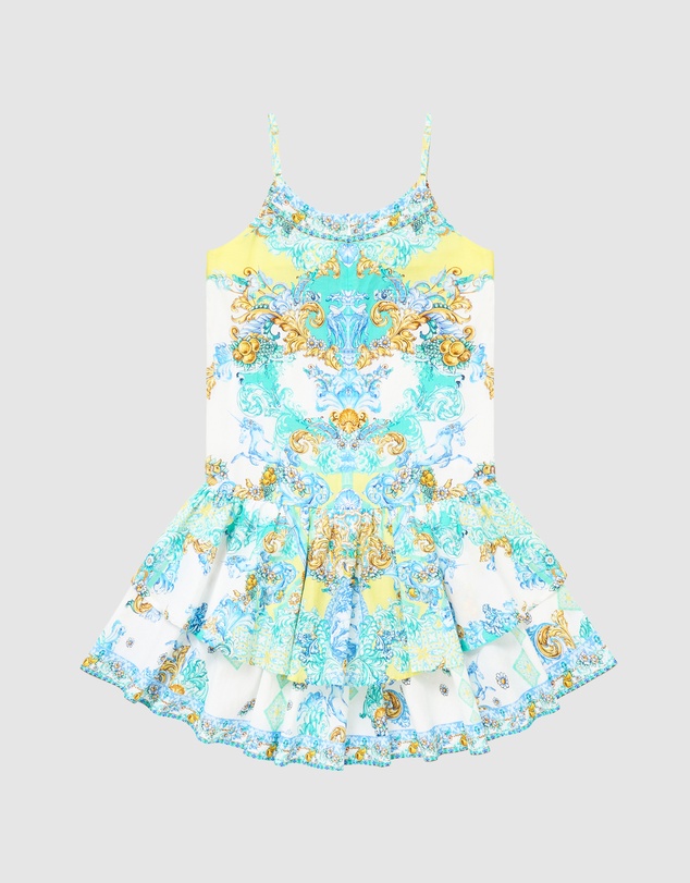Camilla - Layered High Low Dress with Drop Waist - Kids-Teens